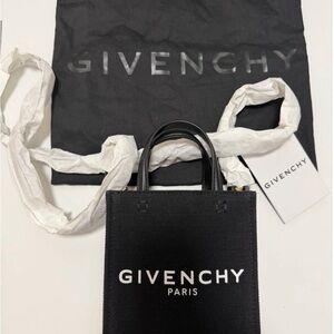 Givenchy Black Canvas Logo Mini Tote NWT